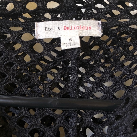 NWOT Hot & Delicious Fishnet Bomber - Picture 3 of 4